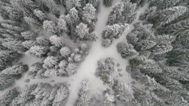 Aeria görünümü kış manzara