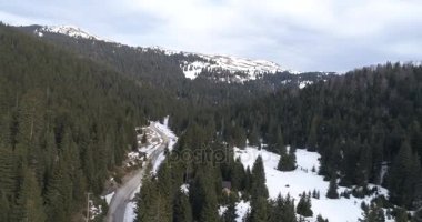 Aeria görünümü kış manzara