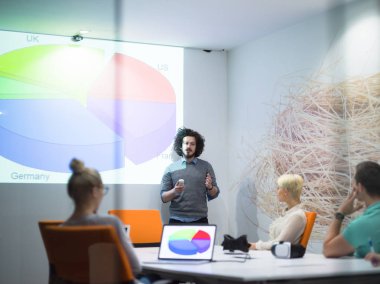 Başlangıç iş takım bir toplantıda 