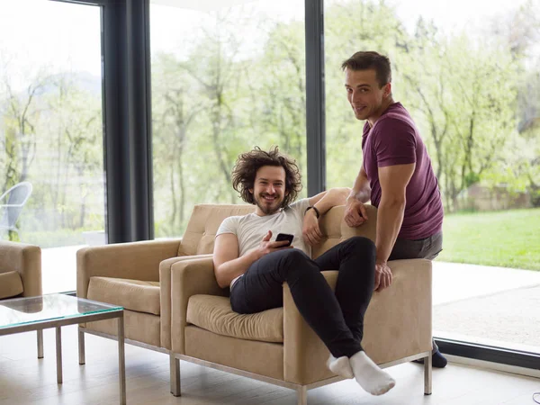 Gay paar at Home Concept — Stockfoto