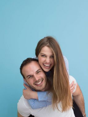 kız arkadaşıyla piggybacking adam