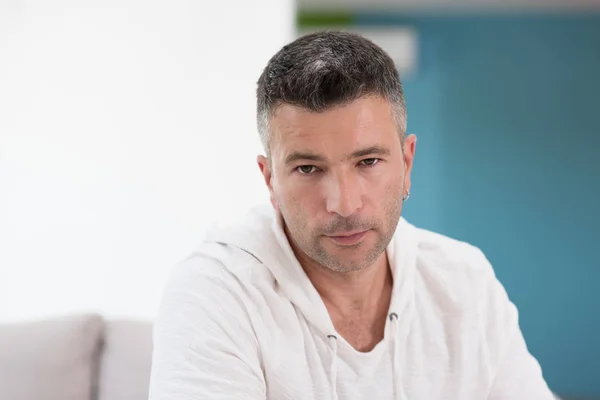 Portrait of a young man at home — Stock Photo, Image