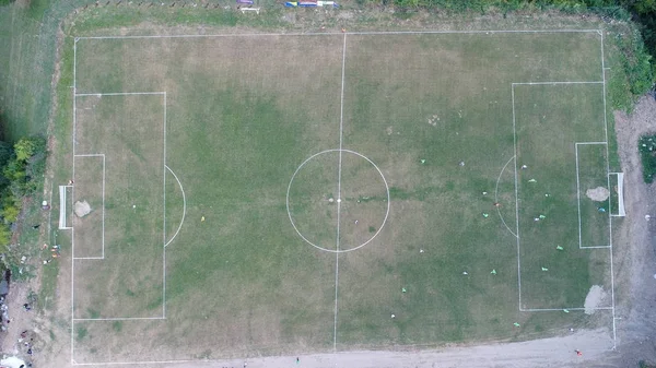 Aerial soccer stadium game match — Stock Photo, Image
