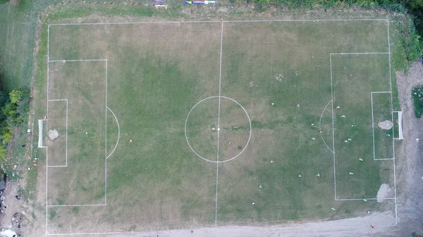 Antenne Fußballstadion Spiel Spiel — Stockfoto