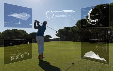 Kum BUNKERİ topu Pro golf oyuncu atış