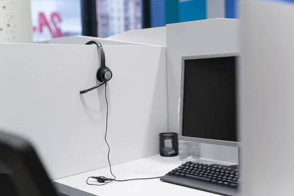 Escritório de call center vazio — Fotografia de Stock