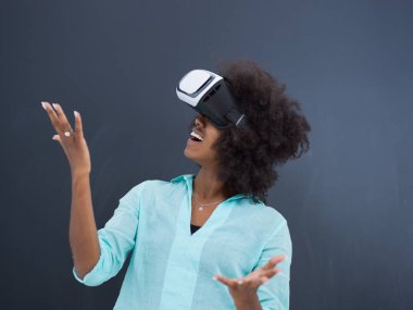 mutlu Afro-Amerikan kız