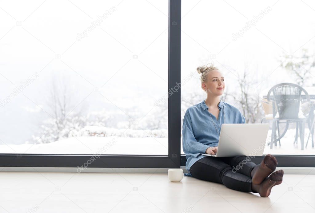 Woman Using laptop