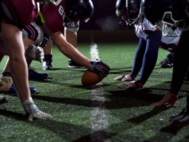 Amerikan futbol oyuncuları başlatmak hazırsınız