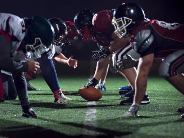 Amerikan futbol oyuncuları başlatmak hazırsınız