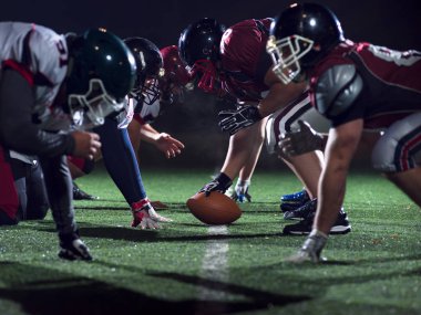 Amerikan futbol oyuncuları başlatmak hazırsınız