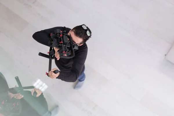 Videographer di tempat kerja — Stok Foto