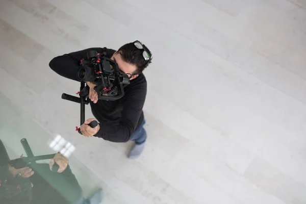 Videograaf aan het werk — Stockfoto