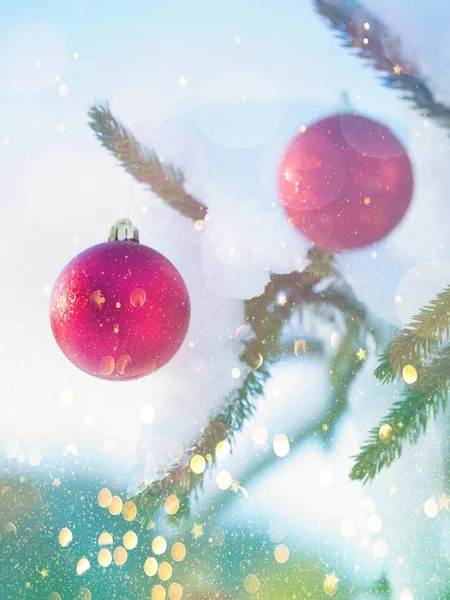 Árbol de Navidad decoración de bolas — Foto de Stock