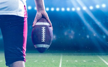 closeup dikiz genç emin Amerikan futbolu oyuncusu