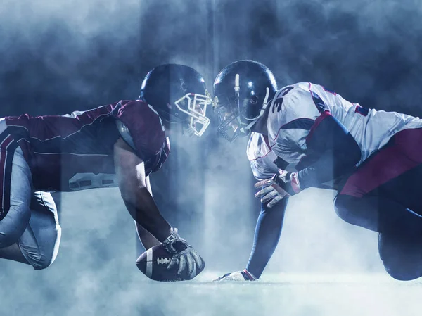 American football players are ready to start — Stock Photo, Image