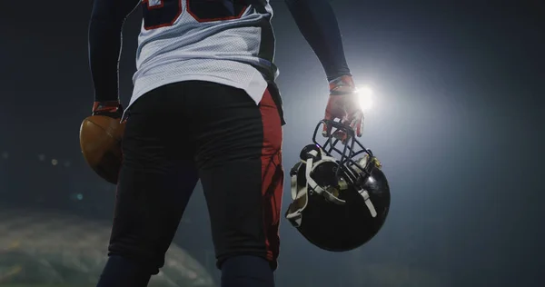 Portrait Of Focused American Football Player — Stock Photo, Image