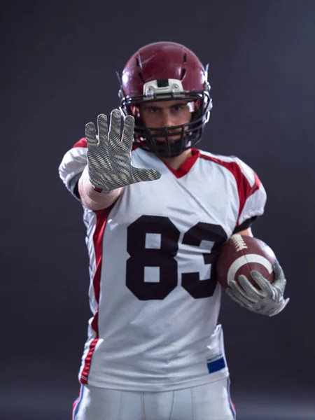 American football player pointing — Stock Photo, Image