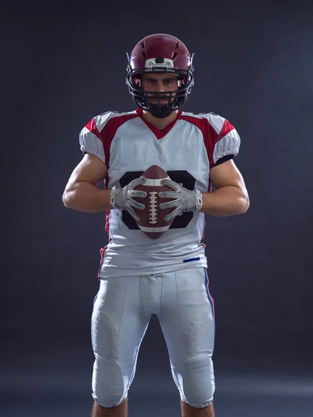 American Football Player isolated on gray