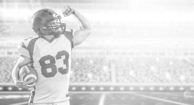 Amerikan futbolu oyuncusu kutluyor gol