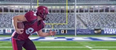 topla çalışan Amerikan futbolu oyuncusu