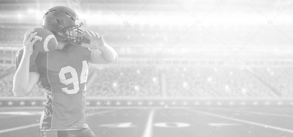 american football player throwing ball