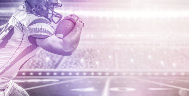 Amerikan futbolu oyuncusu fırlatma topu
