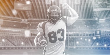 Amerikan futbolu oyuncusu kutluyor gol