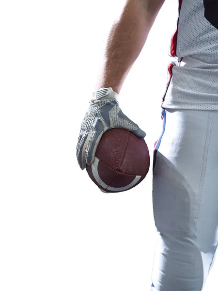 Close-up jogador de futebol americano isolado em branco — Fotografia de Stock