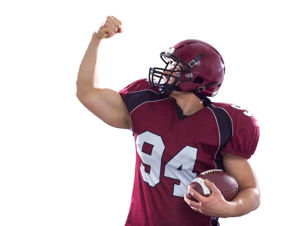 American football player celebrating touchdown — Stock Photo, Image