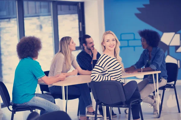 Multiethnic startup business team on meeting — Stock Photo, Image