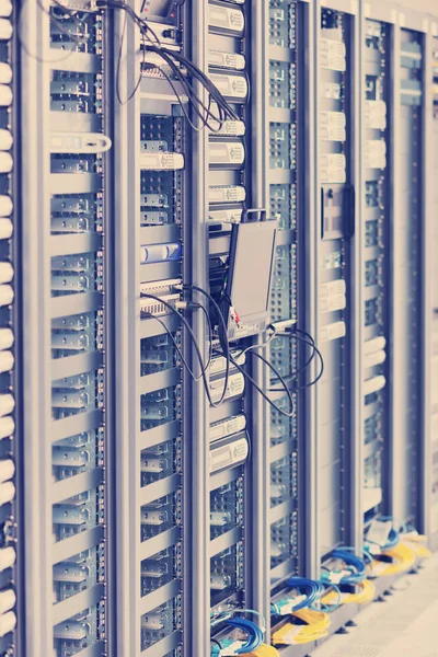 Интернет Сеть Серверная Комната Компьютерами Стойки Цифровой Приемник Цифрового Телевидения — стоковое фото
