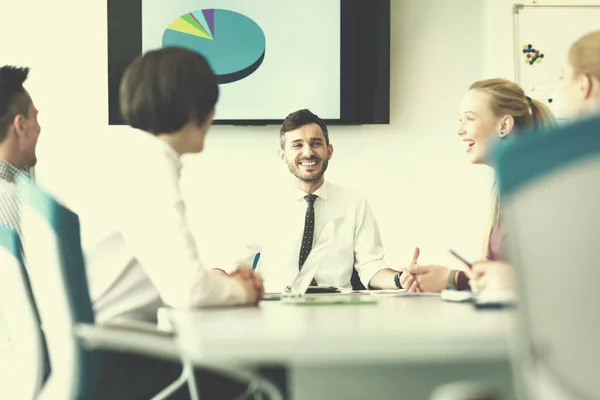 Startup Business Young Creative People Group Brainstorming Team Meeting Modern — Stock Photo, Image