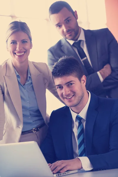 Happy Young Business Man Portrait Bright Modern Office Indoor — Stock Photo, Image