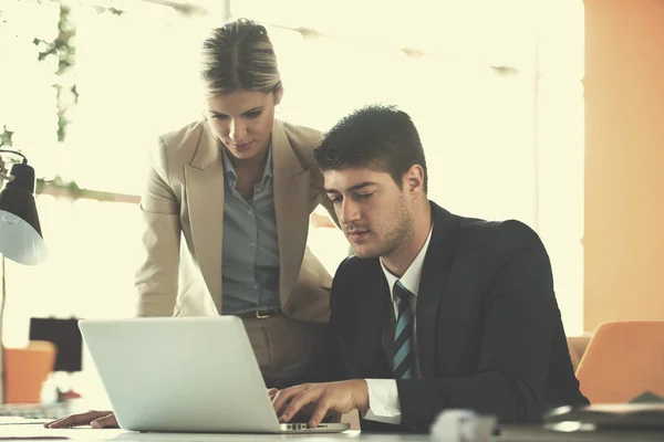 Happy Young Business Man Portrait Bright Modern Office Indoor — Stock Photo, Image