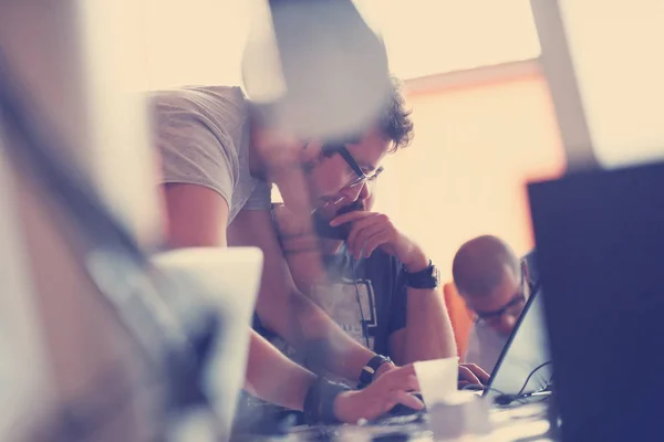 Start Business People Gruppe Arbeitet Täglich Modernen Büro — Stockfoto