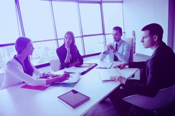 Group Happy Young Business People Meeting Office — Stock Photo, Image