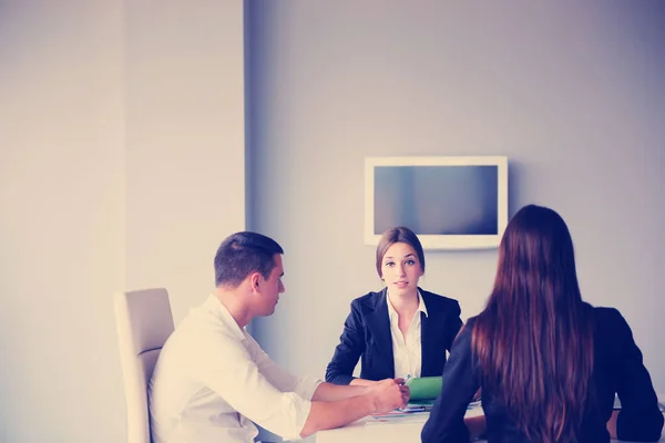 Group Happy Young Business People Meeting Office — Stock Photo, Image