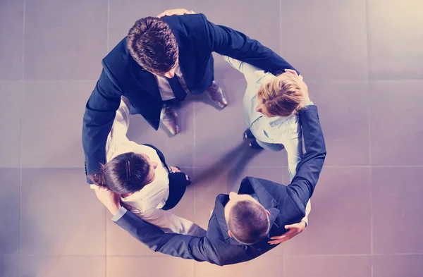 Zakenmensen Groep Bundelen Handen Vertegenwoordigen Concept Van Vriendschap Teamwork Low — Stockfoto