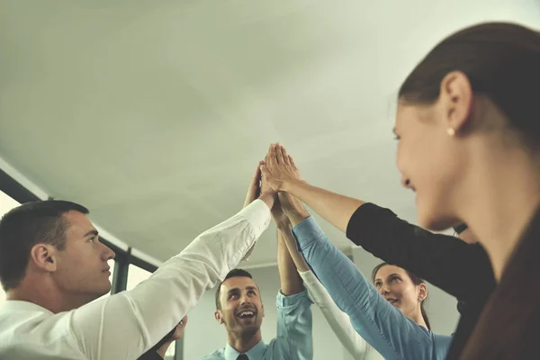 Business People Group Joining Hands Representing Concept Friendship Teamwork Low — Stock Photo, Image