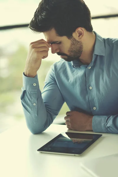 Happy young business man at office — Stock Photo, Image