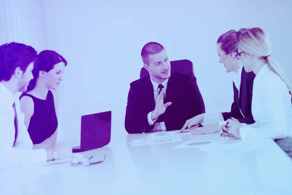 Group Happy Young Business People Meeting Office — Stock Photo, Image