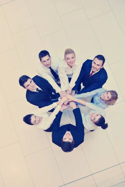 Business People Skupina Spojuje Ruce Zůstat Jako Tým Kruhu Představující — Stock fotografie