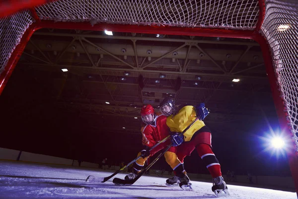 Jogadores Hóquei Gelo Esporte Ação Negócio Comptetition Concpet Meninas Adolescentes — Fotografia de Stock