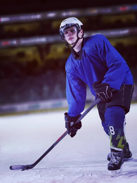 Ice Hockey Player Action Kicking Stick — Stock Photo, Image