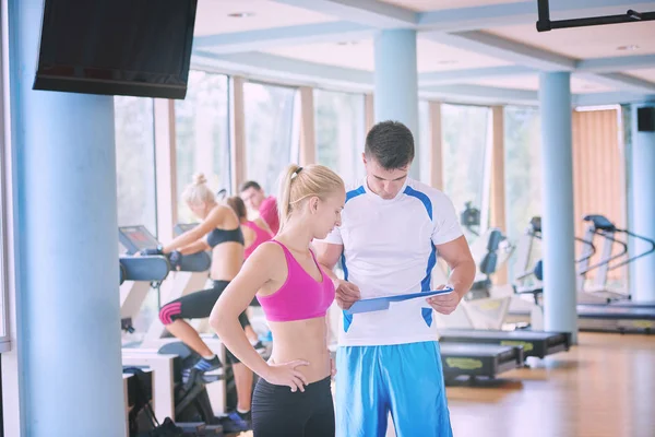 Group Portrait Healthy Fit Young People Fitness Gym — Stock Photo, Image