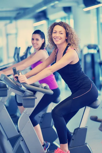 Group Young People Running Treadmills Modern Sport Gym — Stock Photo, Image