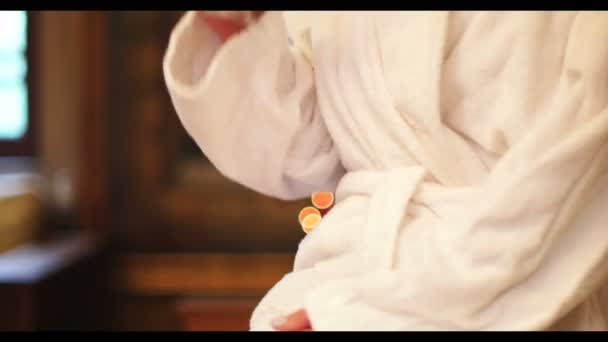 ปาร สละโสด ภาพผ งในศ สปา มเคร องด มสดช — วีดีโอสต็อก