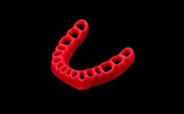 Siyah dişeti olmayan insan diş eti modeli.