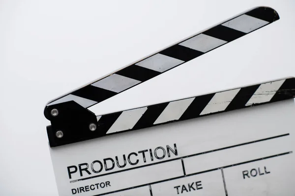 Film clapper op witte achtergrond — Stockfoto